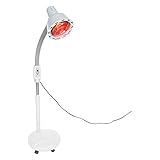 Infrared Light Heating Floor Lamp For Thermotherapy Muscle Pain Relief Accupuncture Beauty Treatment Dimmable Heat With Stand & Flexible Arm, 275w（white）