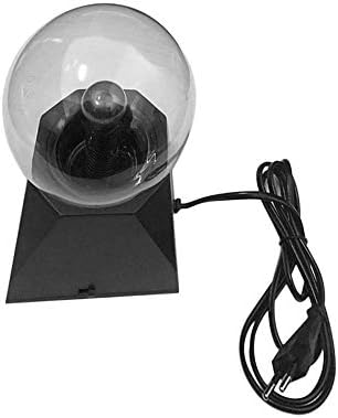 Magic Crystal Globe Desktop Light USB Powered Plasma Ball Sphere Lightning Lamp Transparent Home Party Ball Night Lamp - Black & Transparent 4 inches