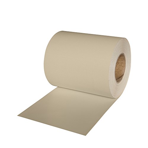 Jarolift PVC Cinta de protección Visual 19 cm x 40 m con 25 Clips de sujeción, Color Crema