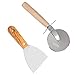 Produktbild Meateor 2IN1 Set Pizzaspachtel + Pizzaschneider Edelstahl Mit Holzgriff spülmaschinengeeignet