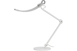 BenQ WiT Lampe de Bureau | Protection Oculaire pour Télétravail, Lecture, Artisanat | Large, Variable avec 13 Couleurs | Bras ajustable | Argent
