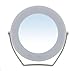 Wawoo 360° Swiveling Rotating Tabletop LED Vanity Mirror, 3 LED 3X Magnifying Illuminated Double Sided Cosmetics Makeup Mirror, Daylight Tabletop LED light Vanity Mirror for Bedroom, Bathroom