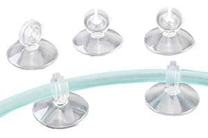 JSNKJLMN Lot de 10 ventouses en plastique pour aquarium, tuyau d'air, support de fil utilisé pour les fournitures en verre