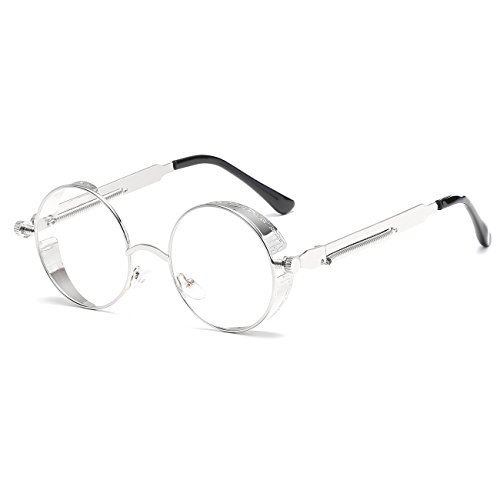 CVOO Vintage Metal Steam Punk Glasses Frame Women Round Clear Lens Glasses Fashion Men Protection Reading Eyewear steampunk buy now online CVOO Vintage Metal Steam Punk Glasses Frame Women Round Clear Lens Glasses Fashion Men Protection Reading Eyewear steampunk buy now online