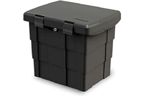 DAKEN Big Waterproof Plastic Outdoor Storage Chest Garden Patio Marine Dock Truck Box! Lockable & Padlockable, Reinforced Strength!