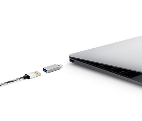Urcover® USB-C auf USB 3.0 A OTG Adapter / Konverter Umwandler von USB Type-C Input in Micro-USB für Typ-C Geräte wie MacBook Pro , MacBook (2015) , ChromeBook Pixel , Nexus 5X , Nexus 6P , Nokia N1 , OnePlus 2 und weiter [Grau] - 7