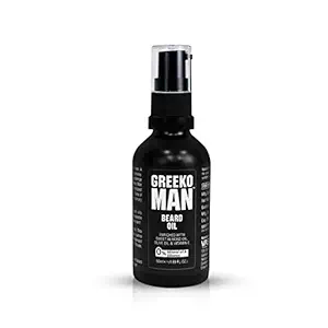 Vasu Greeko Man Beard Oil For Healthy Beard Growth - Nourishes & Softens beard - 50ML With Sweet Almond Oil, Olive Oil & Vitamin E