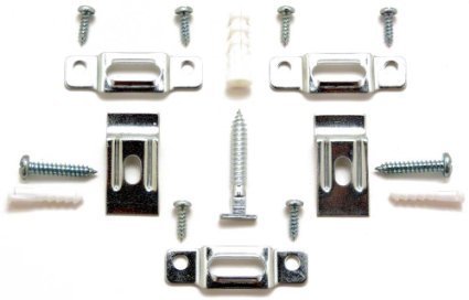 Complete Set SECURITY HANGER HARDWARE Brackets for Art Picture Frame Mirror Secure Safe Hanging Installation with FREE Wrench by ART DISPLAY SYSTEMS