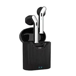 PTron Basspods 481 Truly Wireless Bluetooth in Ear Headphone with Mic (Black & Silver)