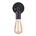 Produktbild Splink E27 Industrie Wandleuchte Wandlampe Mit UP/ DOWN Knopf, Vintage Retro Café Loft Bar Flurlampe, Schwarz (Ohne Lampe)