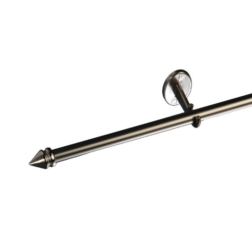 Liedeco Scheibenstange Lyon, 8 mm Cafehausstange edelstahl opitk, 060-110 cm ausziehbar