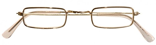 Brille mit goldenem Rand für Weihnachtsmann Oma Opa Zwerg Nikolaus Weihnachten - 7