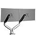Price comparison product image VonHaus Aluminium Full Motion Dual Monitor Mount for 13-32” Screens | Gas Assisted Double Arm Desk Bracket with Clamp | 180° Tilt, 360° Rotation & Twin 360° Swivel Arms | VESA: 75x75mm, 100x100mm