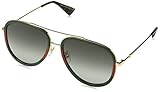 gafas gucci mujer amazon Protective case included Gucci GG0062S-003 gafas de sol, Dorado/Verde/Rojo, 57 Unisex