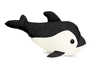 ANITA CORPORATION Dolphin Fish Stuffed Plush Soft Toy for Baby Girl Kids Boys - 36 cm, Black, 1 Pieces