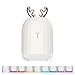 Produktbild Surenhap Luftbefeuchter, Mini Mist Luftbefeuchter Ätherisches Öl Diffusor mit 7 Farbe Led USB Moisture Sprayer mit Leiser Betrieb für Home Office Auto Yoga Baby - Weiß, Hirsch