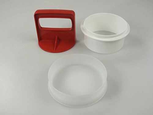 Preisvergleich Produktbild TUPPERWARE Küchenhelfer Hamburger-Maker Former Presse Frikadellen + Behälter