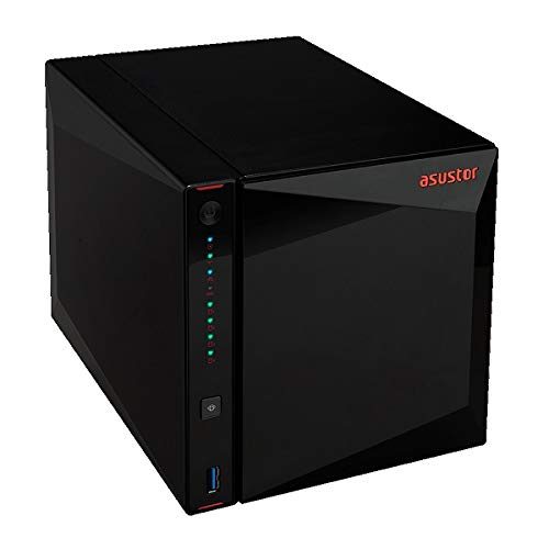 Asustor nimbustor 4 as5304t 4 bahias celeron quad core j4105 1.5ghz 4gb hdmi 2.0 spdif 2x 2.5 gbe usab 3.2,raid 0,1 jbod sata