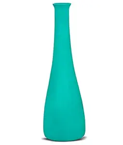 Caffeine Ceramic Handmade Sea Glazed Elegant Green Vases (Set of 1)