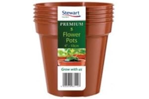 ALTUNA Stewart 4833014 15 cm Flower Pot - Orange/Terracotta (Pack of 3)