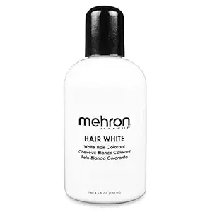 Mehron HAIR WHITE 4.5 Oz. Professional Washable Theatrical Hair Color