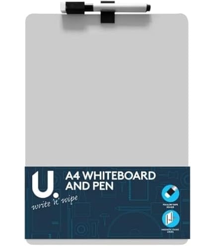 A4 trocken abwischbar Mini Büro Whiteboard Notiz Memo Whiteboard Stift & Radiere