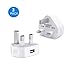 Produktbild 3Pcs USB Wall 3 Pin Power UK Netzstecker Ladegerät Adapter Kompatibel mit Mobiltelefonen iPhone 4 4s 5 5s iPod Samsung HTC Sony - Weiß