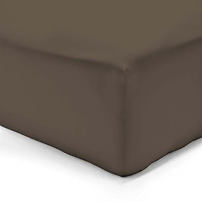 Vision Drap housse - 100% coton - Marron (Chocolat) - 200 x 200 cm