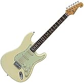 SX Stratocaster Elektro Gitar, Vintage White