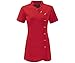 RED WITH BAR BUTTONS size 14 New Premium SPA Beauty Salon Beautician Tunic Nail Massage Therapist Uniform