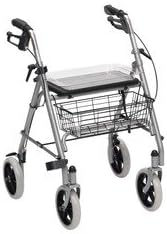 Drive DeVilbiss Healthcare SR8 Steel Rollator with Underseat Basket/Cane Holder/Tray