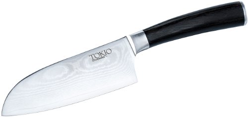TokioKitchenWare Damast-Santokumesser mit 12,5 cm Klinge