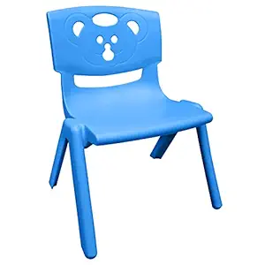 Sunbaby Magic Bear Face Chair Strong & Durable Plastic Best for School Study, Portable Activity Chair for Children,Kids,Baby (Weight Handles Upto 100 Kg)-Blue