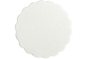AROBA Airlaid Lot de 500 dessous de verre ronds pour verres de 9 cm de diamètre Aspect tissu Blanc