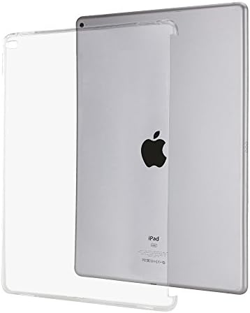 iPad Pro 12.9 Case, iMucc Soft TPU Back Case Cover Perfect Fit with Apple iPad Pro 12.9[Keyboard Compatible] Smart Cover(Transparent)