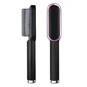 FLUDDER Electric Hair Straightener Comb for Women & Men, Hair Styler, Straightener Machine Brush/PTC Heating Electric Straightener with 5 Temperature Control (Multi colour)
