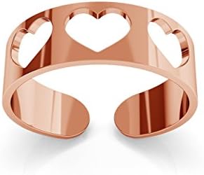 GIORRE ¤ New Knuckle Ring, Toe Ring Model 2 ¤ Fine Sterling Silver 925 ¤ SILVER : Rose Gold 18K Plating