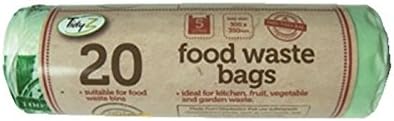 Tidyz Food Waste Bags 5 Litre (5L) Compostable Caddy Bin Liners - 20 Bags (1 X 20 (20 Bags))