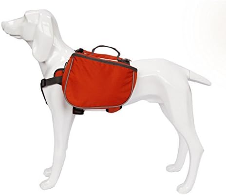 Dog Backpack Backpack Dog The Dog Outdoor Backpack Backpack For Outdoor Invisible Orange Lattice, Adjustable Buckle, PP Buckle Tensile Strong, Breathable And Comfortable On the Back Pad Can Buffer Load BLACKDOGGY (S, Red)