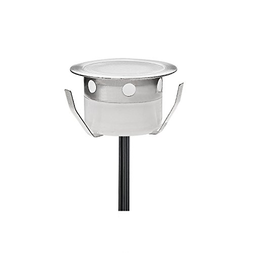 QACA 20er LED Einbauleuchten Bodeneinbaustrahler Warmweiß Außen Wasserdicht IP67 0.6W Ø30mm Treppenstufen Garten Terrasse - 6