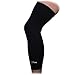 Produktbild COOLOMG Unisex Leg Warmers UV-Schutz Anti Rutsh Mountainbike Beinlinge 1 Paar Schwarz S