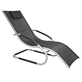 Relaxliege: Diese Schaukelsonnenliege besticht mit einer modernen Form auf Sitzkomfort und Design, gepolsterten Armlehnen und abnehmbare Kissen gewährleisten ein angenehmes Sitzgefühl.
