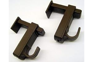 FRITSCHE-ROTH Supporto per Bastoni per tende, Morsetto per Cafe della casa e vitages tangen (1pair), in marrone