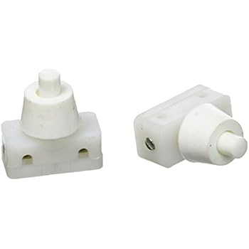 Gebildet Lot De 2 Interrupteurs à Bouton-poussoir En Acier Inoxydable