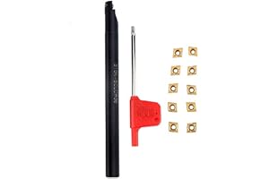 Verktygshållarset 10 mm S10K-SCLCR06 med 10 skärskivor CCMT060204-HM YBC251, CNC-svarv borrstång, legeringsstål