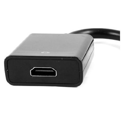 Kabel – SODIAL(R) Display Port DP Stecker auf HDMI Buchse M/F Adapter Kabel Ersatzteile Schwarz - 2