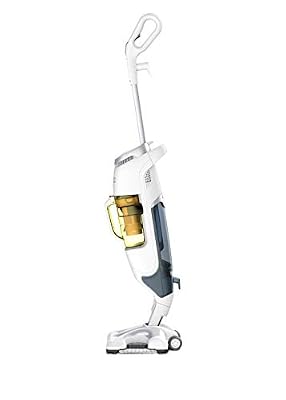 Rowenta Nettoyeur Vapeur Clean & Steam All Floors Aspirateur Balai Vapeur Sans Détergent Accessoire Tapis Autonomie jusqu'à 40 min 1700W Blanc et Argent RY7597WH