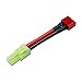 Produktbild ulex 1 Stück Premium Adapter Adapterkabel Mini Nylon 2Pin Japan 9.5mm Stecker auf T-Dean T-Stecker Female Goldstecker 14AWG Kabel für RC Modellbau