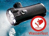 Lunartec Wasserdichte Dynamo-Taschenlampe mit 3 LEDs, 1,3 W, 2x 6 lm + 50 lm - 5