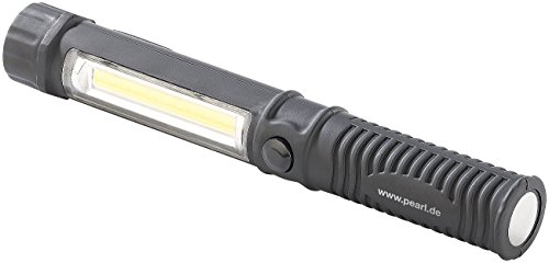 PEARL 2in1-LED-Taschenlampe mit COB-LED-Arbeitsleuchte, Magnet, 250 lm, 2,5W